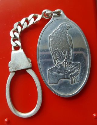 Pamp Suisse.  999 Fine Silver 1 Oz Oval Key Chain Falcon Rare 1oz 999 Fine Bar photo