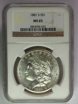 1881 - S Morgan Silver Dollar Ngc Ms65 photo