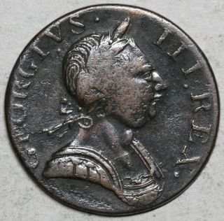 1775 George Iii Copper 1/2 Penny (non Regal) Great Britain Coin (16032420r) photo