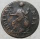 1775 George Iii Copper 1/2 Penny (non Regal) Great Britain Coin (16032420r) Half Penny photo 1