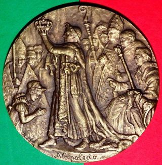 Art/master L0uiz David/ Napoleon / Bronze Medal By A.  V. photo