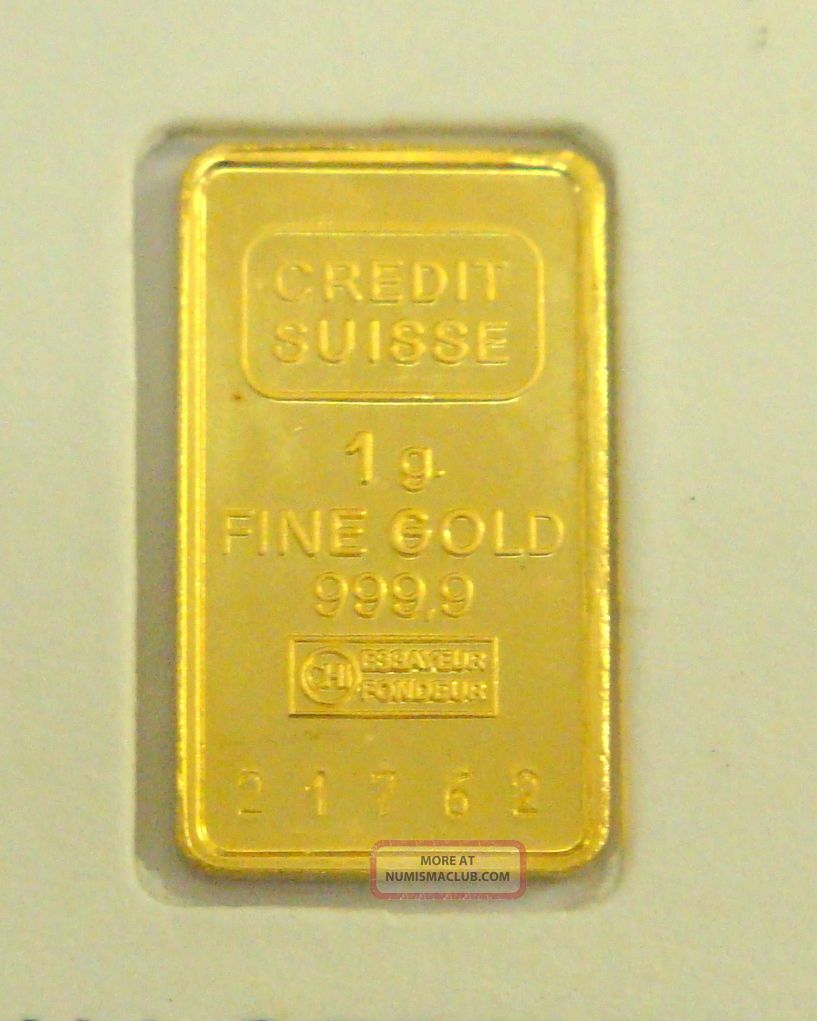 credit suisse gold bar serial numbers 10 gram
