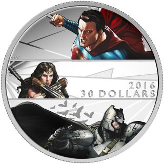2 Oz.  Fine Silver Coin – Batman V Superman: Dawn Of Justice (2016) photo