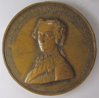 Germany,  Prussia,  Frederick The Great 1740 Accession To Throne Bronze Medal 50mm photo