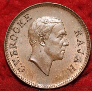 Uncirculated 1937 - H Sarawak One Cent Foreign Coin S/h photo