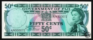 Fiji: 50 Cents 1971 (p - 64b) Qeii.  Unc photo