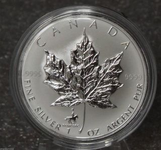 1998 Rcmp Privy Canada Silver Maple Leaf 1 Oz 9999 Pure,  Very Low Mintage photo