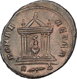 Probus 281ad Authentic Rare Ancient Roman Coin Temple Of Roma Or Venus I52067 photo