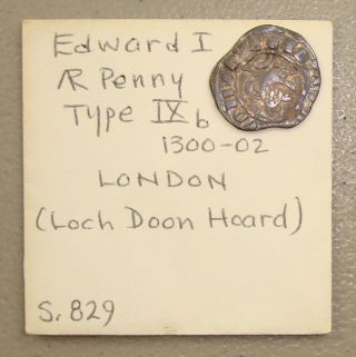 1272 - 1307 Edward I Hammered Silver Penny,  London F photo