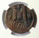 Heraclius Ae Follis Sicilian Ngc Vf Countermarked Overstruck On Anastasius Coins: Ancient photo 2