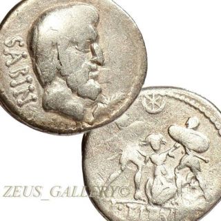 Tatius Sabine King/tarpeia Executed Ancient Roman Silver Denarius Tituria 5 Coin photo