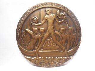 Belgium / 1928 Paquebot Albertville Maiden Voyage Belgian Congo Art Deco Medal photo