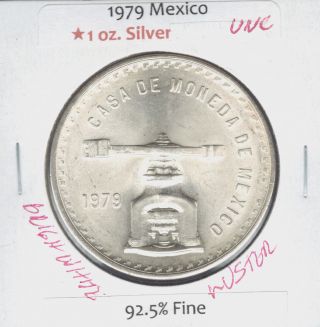 1979 Mexico Scales,  Silver Peso Una Onza Plata Pura,  1 Troy Ounce photo
