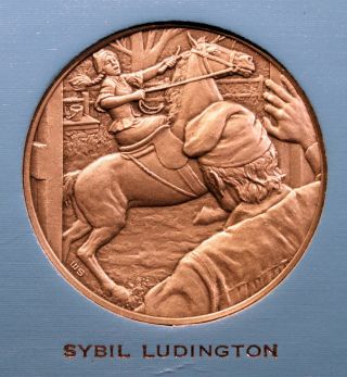 Dar Great Women Of The American Revolution Medal - Sybil Ludington photo