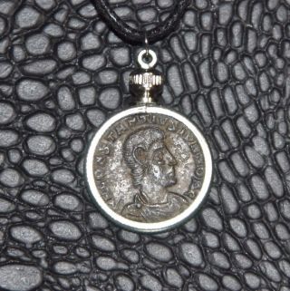 Constantius Gallus Roman Empire Caesar Authentic Ancient Bronze Coin Necklace photo