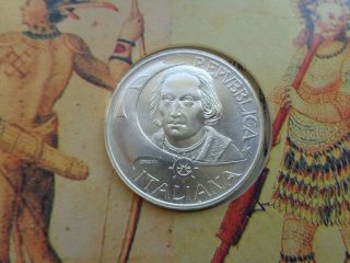 Italy 500 Lire 1992 - Centenary Of The Discovery Of America - Silver - Prof photo