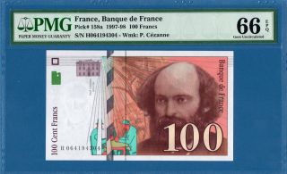 France 100 Francs,  1998,  Gem Unc - Pmg66epq,  P158a photo