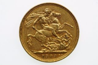1909 Sydney Gold Full Sovereign In Very Fine photo