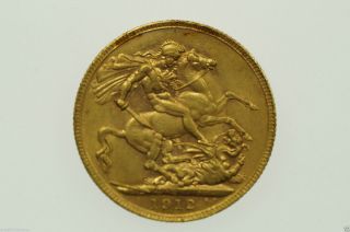 1912 Perth Gold Full Sovereign In Very Fine photo