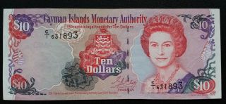 Cayman Islands Ten Dollars 2001 In Au P28 photo