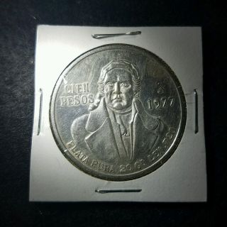 1977 Mexico Silver Coin 100 Cien 