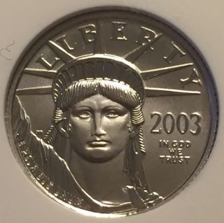 2003 - P Eagle $10 Platinum (ngc Ms69) photo