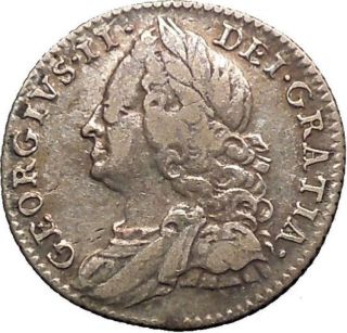 1758 George Ii The Great Britain United Kingdom Sixpence Silver Coin I52793 photo