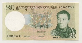 Bhutan 20 Ngultrum 2013 Pick Unc Uncirculated Banknote photo