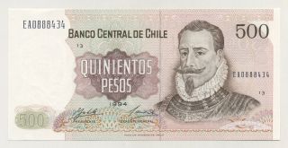 Chile 500 Pesos 1994 Pick 153.  E Unc Uncirculated Banknote photo