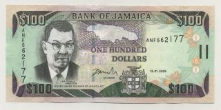 Jamaica 100 Dollars 15 - 01 - 2009 Pick 84.  D Unc Uncirculated Banknote photo