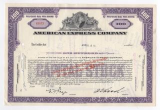 American Express Company Stock Certificate photo