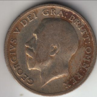 1920 Great Britain Silver 6 Pence,  George V,  Km - 815 photo