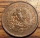 1952 Mo Mexico 5 Centavos Bronze Coin - About Uncirculated Mexico photo 1
