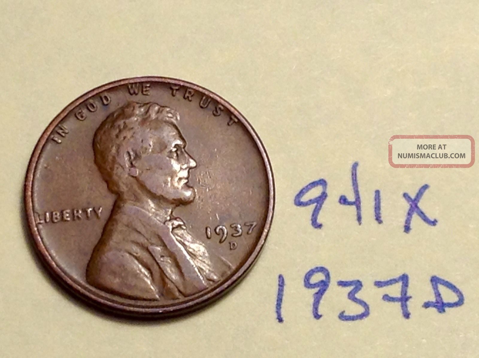 1937 D Lincoln Cent Fine Detail Great Coin (941x) Wheat Back Penny