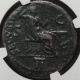 54 - 68 Ad Roman Empire Nero Securitas Ae Dupondius Ngc F Coins: Ancient photo 1