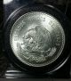 Frosty 1947 Mexican Cuauhtemoc Cinco Pesos.  900 Silver Coin W/ Airtite Mexico photo 1