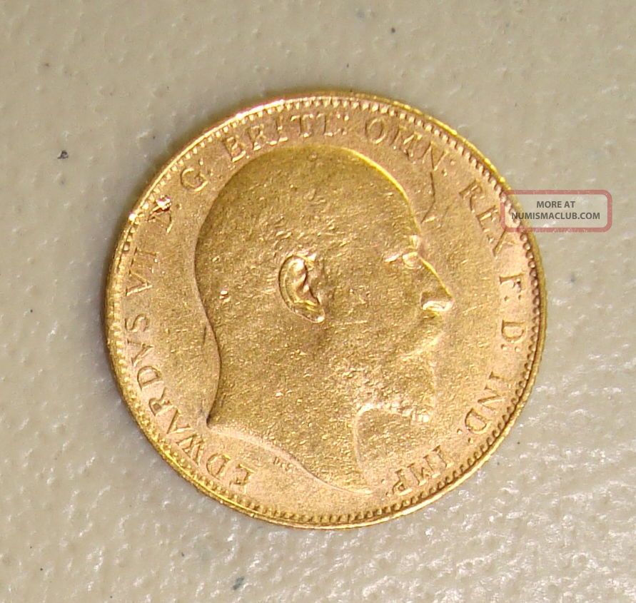 1904 British Gold Sovereign Xf 7 98 Grams 9167 Fine