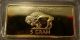 5 Gram Gold Buffalo Bar 100 Mills Clad.  999 24k Fine Bullion Gold photo 2