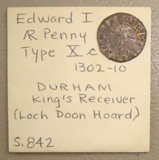 1272 - 1307 Edward I Hammered Silver Penny,  Durham Vg photo