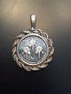 1987 Israel Iris & Eagle Nature Series Sterling Silver Medal Coin Pendant 3.  91 G Exonumia photo 1
