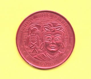 Gris Gris - Voodoo Charm Token 1976 Friday The 13th - Voo Doo Lady Doubloon photo