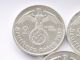 3x German Rm Coin 2 Mark Reichsmark 1937 - 1939 A Silver Swastika Third Reich Ww2 Germany photo 1