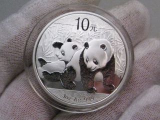 2010 Bu Silver 10 Yuan Panda.  Prc - China.  1 Troy Oz.  999 Fine Silver. photo