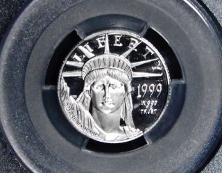 1999 W $10 1/4 Oz Pcgs Pf70 Platinum Eagle photo