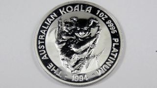 1994.  9995 Platinum 1 Oz The Australian Koala 100 Dollar Coin - Pm - 2000 photo
