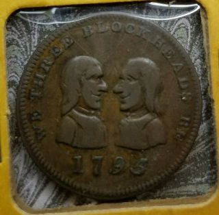 1795 Great Britain Middlesex Denton ' S Coin Dealer Farthing Conder Token D&h 1053 photo