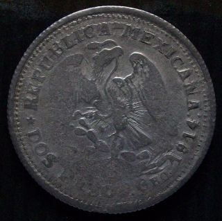 1914 - Gro Mexico - Rare,  Guerrero Dos Pesos Large Fine Gold,  Silver Coin photo