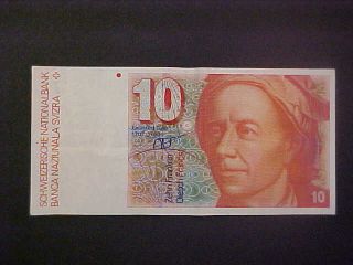 1979 Switzerland Paper Money - 10 Francs Banknote photo
