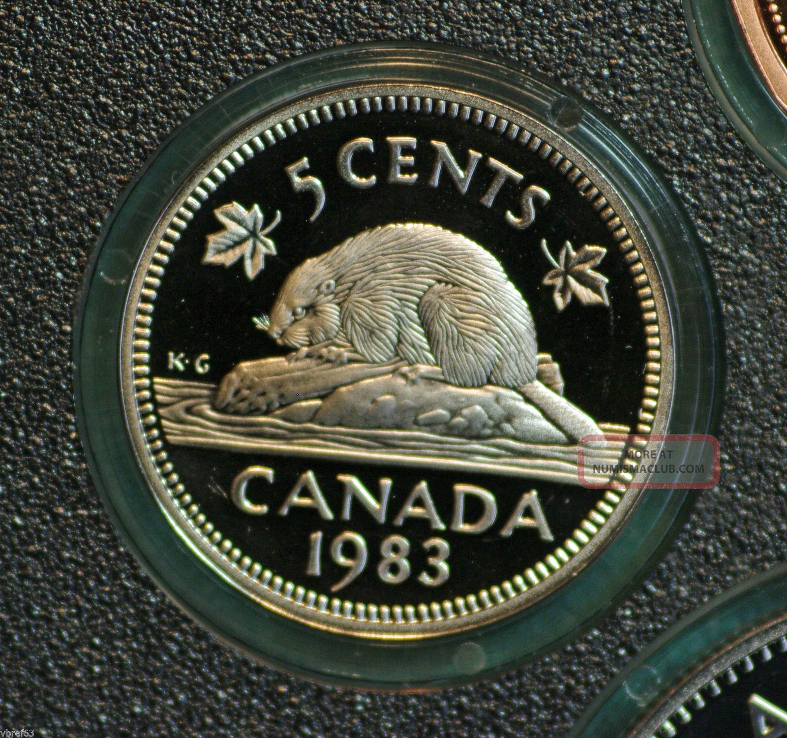 1983 Canada 5 Cent Proof Finish Coin - Heavy Cameo Coins: Canada photo