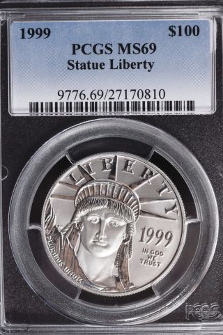 1999 Platinum Eagle Finest Known Platinum American Eagle Near Perfect Gem photo